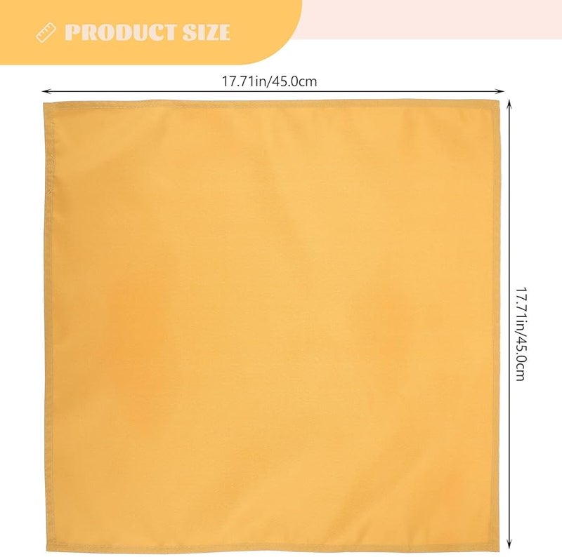 مناديل قماش البوليستر الذهبي بالجملة مجموعة 10 قطع قابلة للطي قابلة لإعادة الاستخدام لتزيين طاولة حفل الزفاف - Image 2